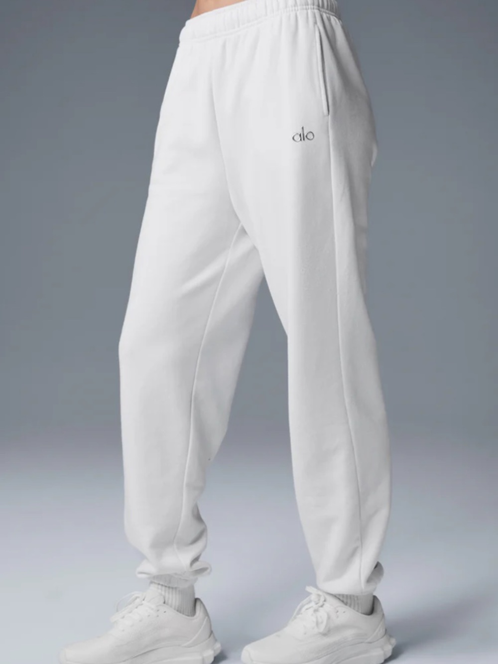 ALO YOGA Accolade White Sweatpants Small
